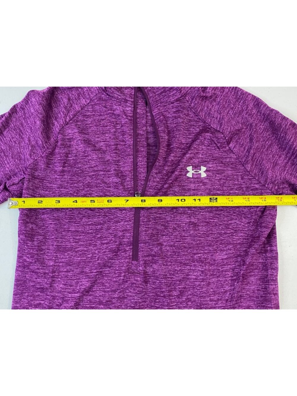 Under Armour Women Small HeatGear 1/4 Zip Pullover Purple Activewear - Picture 6 of 10